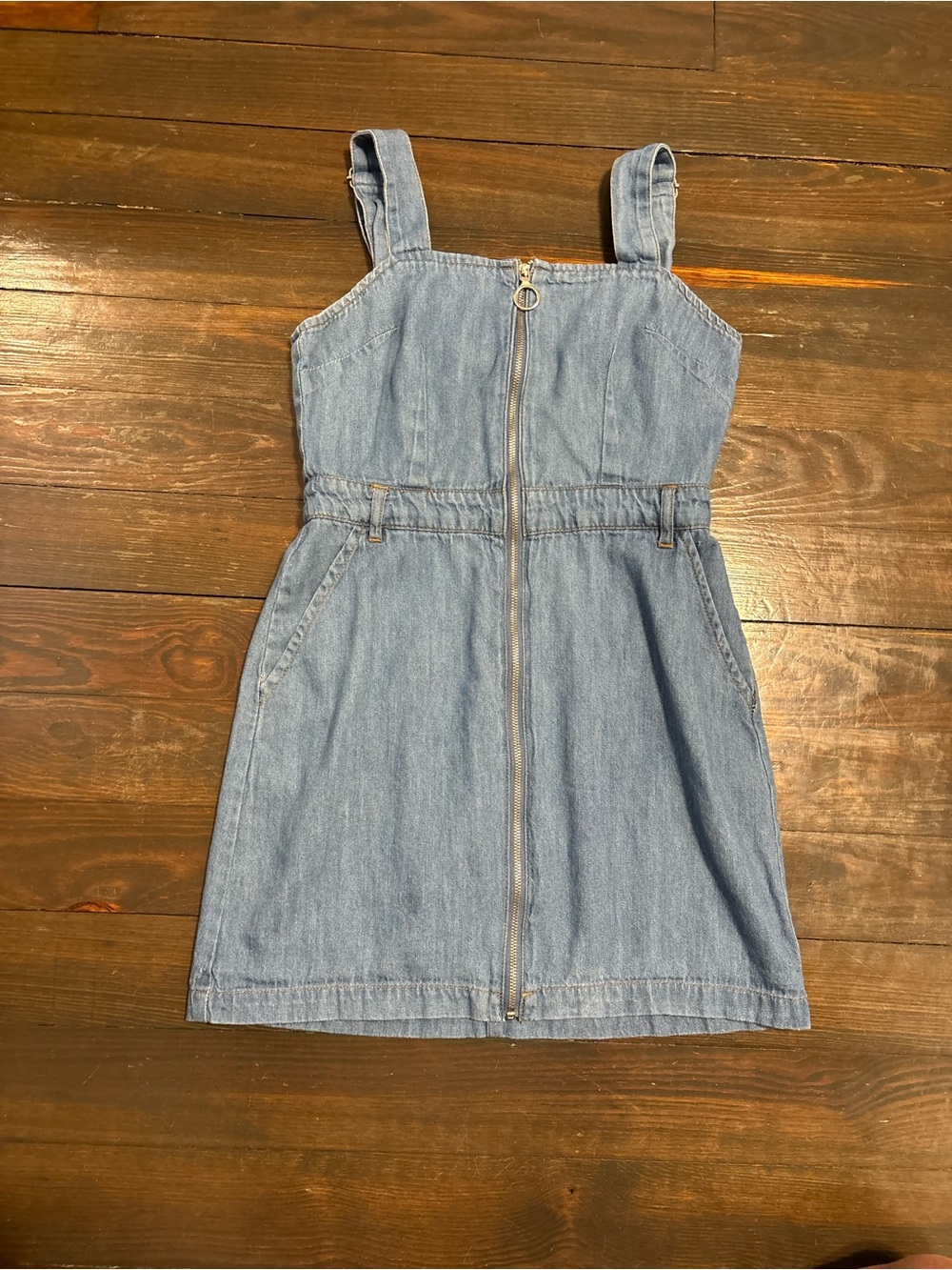 Forever 21 Light Blue Denim Overalls with Silver Hardware